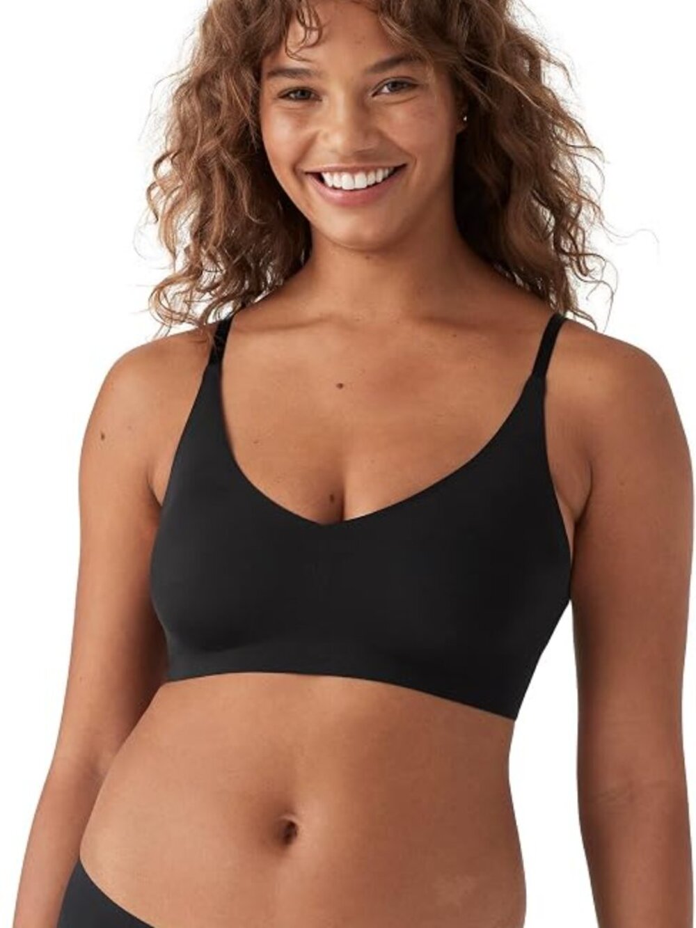 TRUE & CO True Body Boost Triangle Convertible Strap Bra Black XS NEW